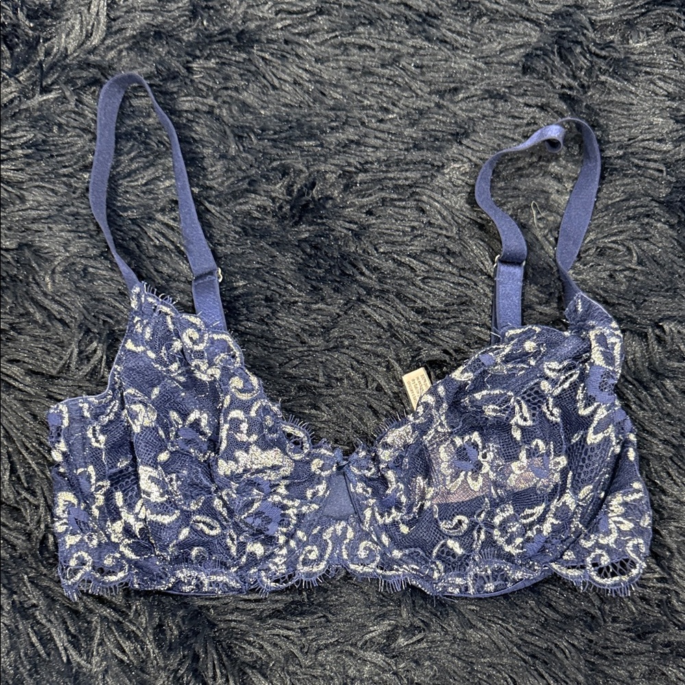 Victoria's Secret Lace Bra in Deep Blue